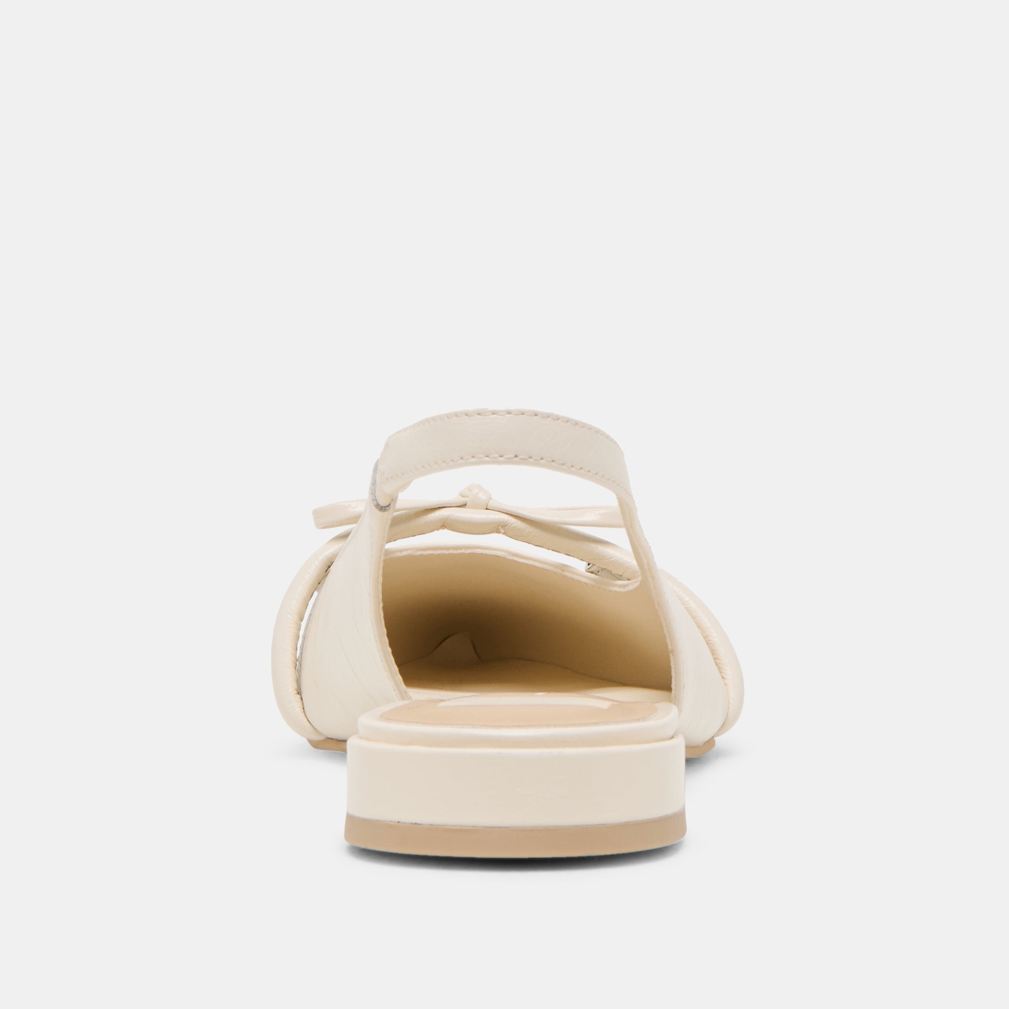 PAYGE Women's Off White Crinkle Patent Leather Flats - Comfortable & Stylish Shoes for Office, Casual Wear & Daily Use