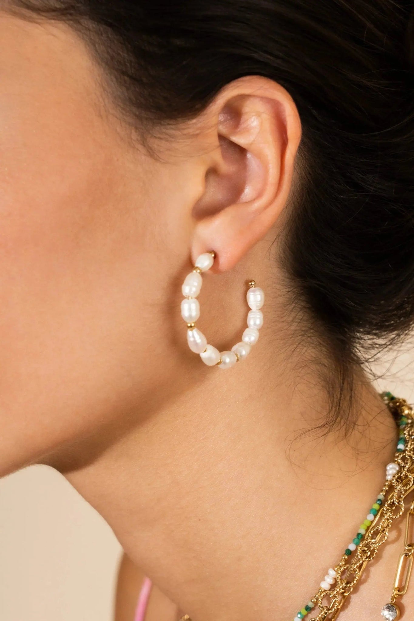 Freshwater Pearl CrÃ©oles Tallulah Earrings - Elegant & Timeless Jewelry for Women | Perfect for Weddings, Parties & Everyday Wear