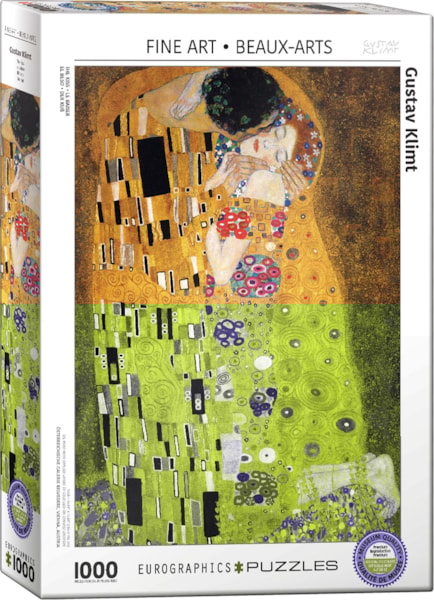 Eurographics 1000-Piece Jigsaw Puzzle - Gustav Klimt's The Kiss - Premium Art Puzzle for Adults & Teens - Perfect for Home Decor, Relaxation & Family Game Night