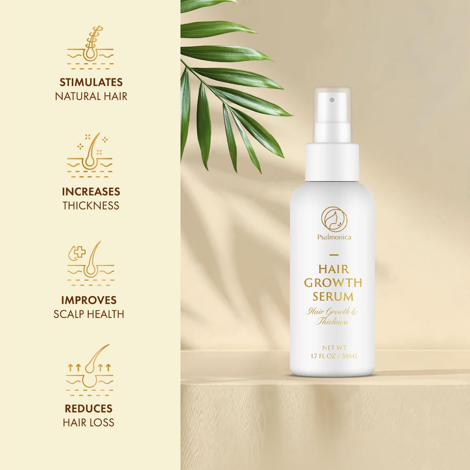 Rosemary & Batana Hair Growth Serum with Biotin & Castor Oil - 50ml Natural Hair Thickening Treatment for Women & Men | Reduce Hair Loss & Promote Growth | Perfect for Daily Hair Care & Scalp Nourishment