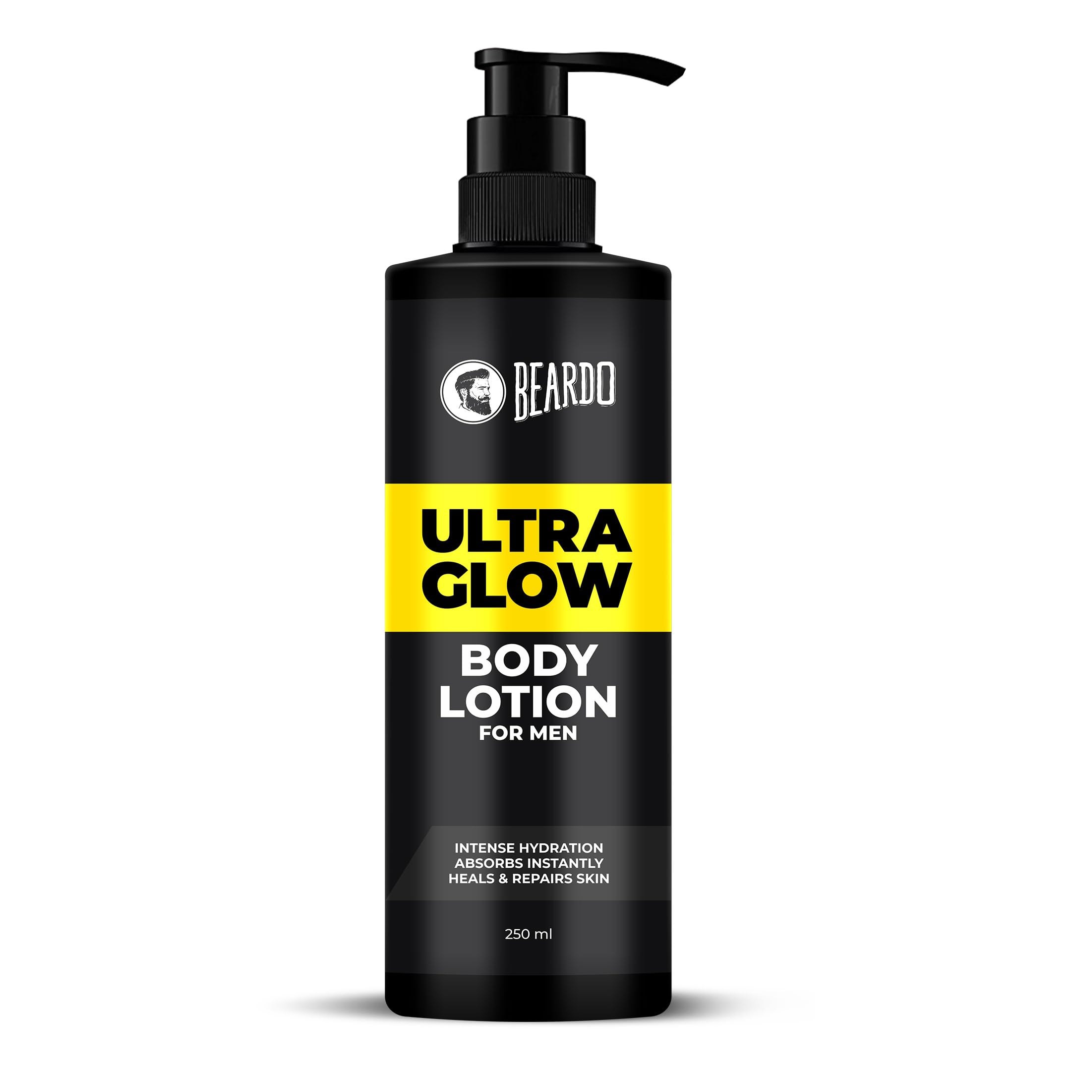 Beardo Ultraglow Hydrating Body Lotion for Men - 250ml | Lightweight Winter Moisturizer for Dry Skin | Nourishing Body Butter with Vitamin E | Perfect for Daily Use & Post-Shave Care