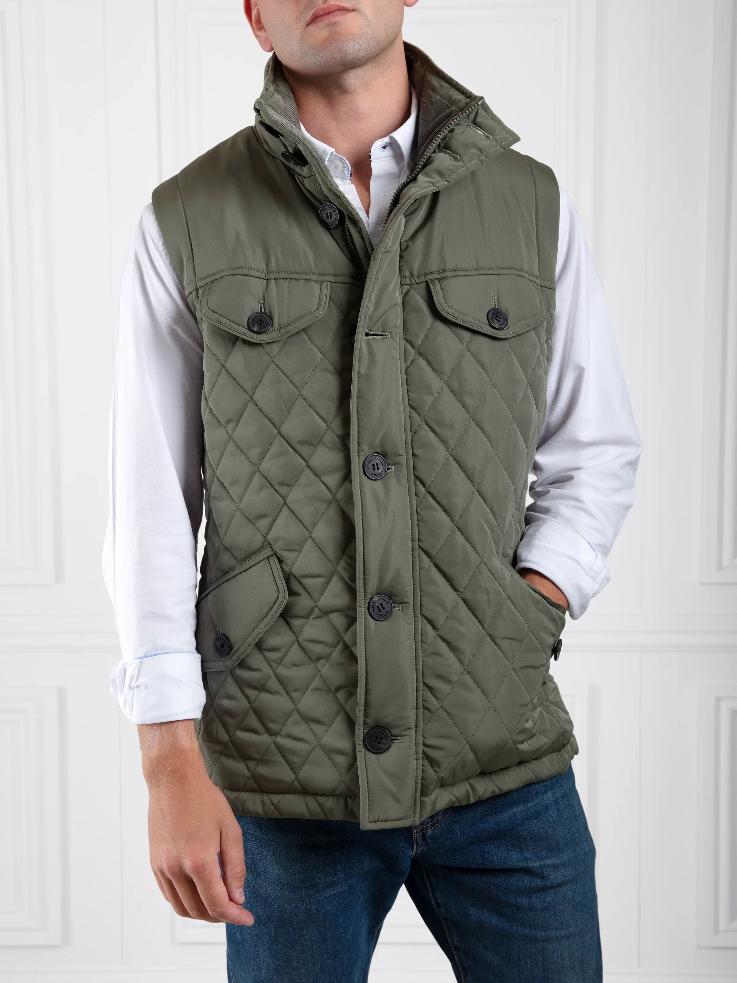 George Quilted Gilet Vest for Women - Lightweight Sage Green Puffer Vest Jacket for Fall & Winter | Outdoor Hiking, Casual Streetwear, Layering Fashion
