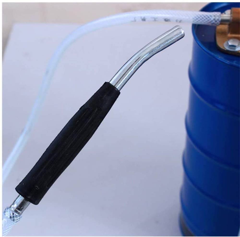 MXBAOHENG 10L Manual Hand Pressure Oil Filler Pump - Engine Oil & Gear Oil Transfer for Car, Truck & Automotive Maintenance - Durable Blue Oil Filling Barrel (Ideal for DIY Garage, Mechanic Shop & Fleet Maintenance)