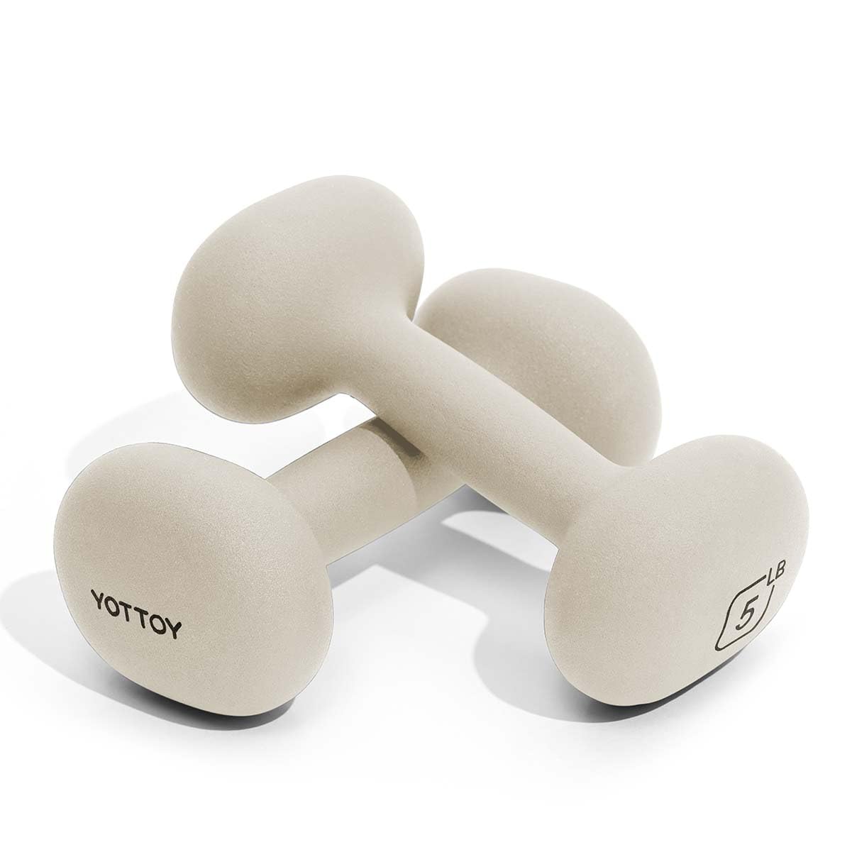 YOTTOY 2-15 Pound Dumbbells Set for Women - Non-Slip Neoprene Hand Weights for Home Workouts & Strength Training | Portable Fitness Equipment for Yoga, Pilates & Home Gym