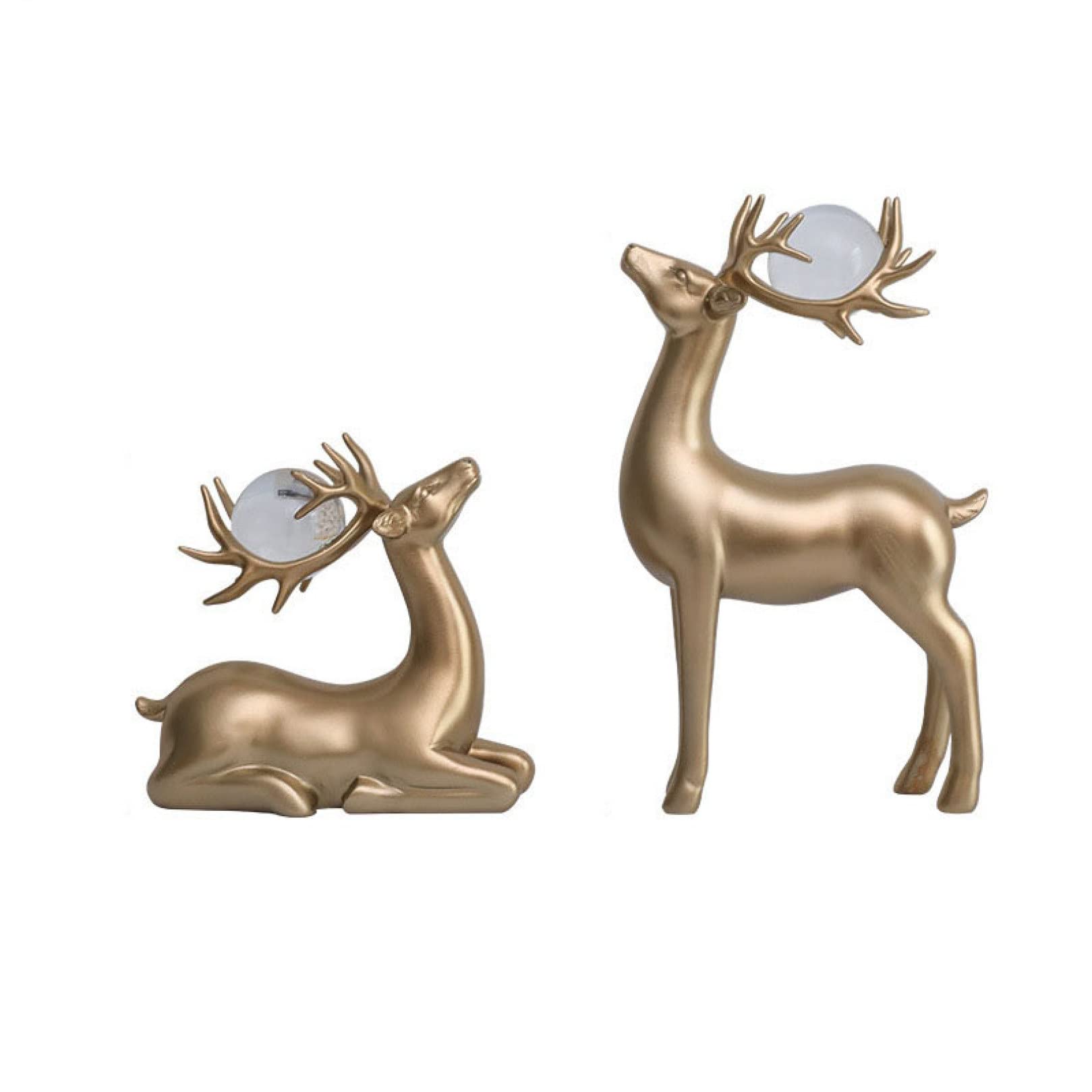Nordic Marble Deer Statue - Modern Elk Sculpture for Luxury Home Decor, Handcrafted Wedding Gift & Desktop Decoration - Perfect for Living Room, Office or Wedding Centerpiece