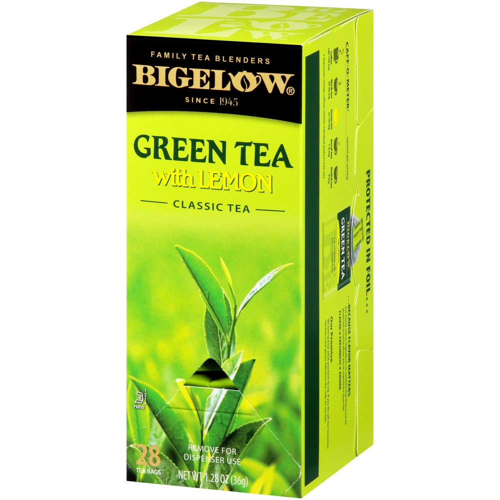 Bigelow Green Tea with Lemon Tea Bags - 28 Count Box (Pack of 3) | Antioxidant-Rich Green Tea with Lemon Peel & Natural Flavors | Perfect for Morning Boost, Afternoon Relaxation & Office Hydration