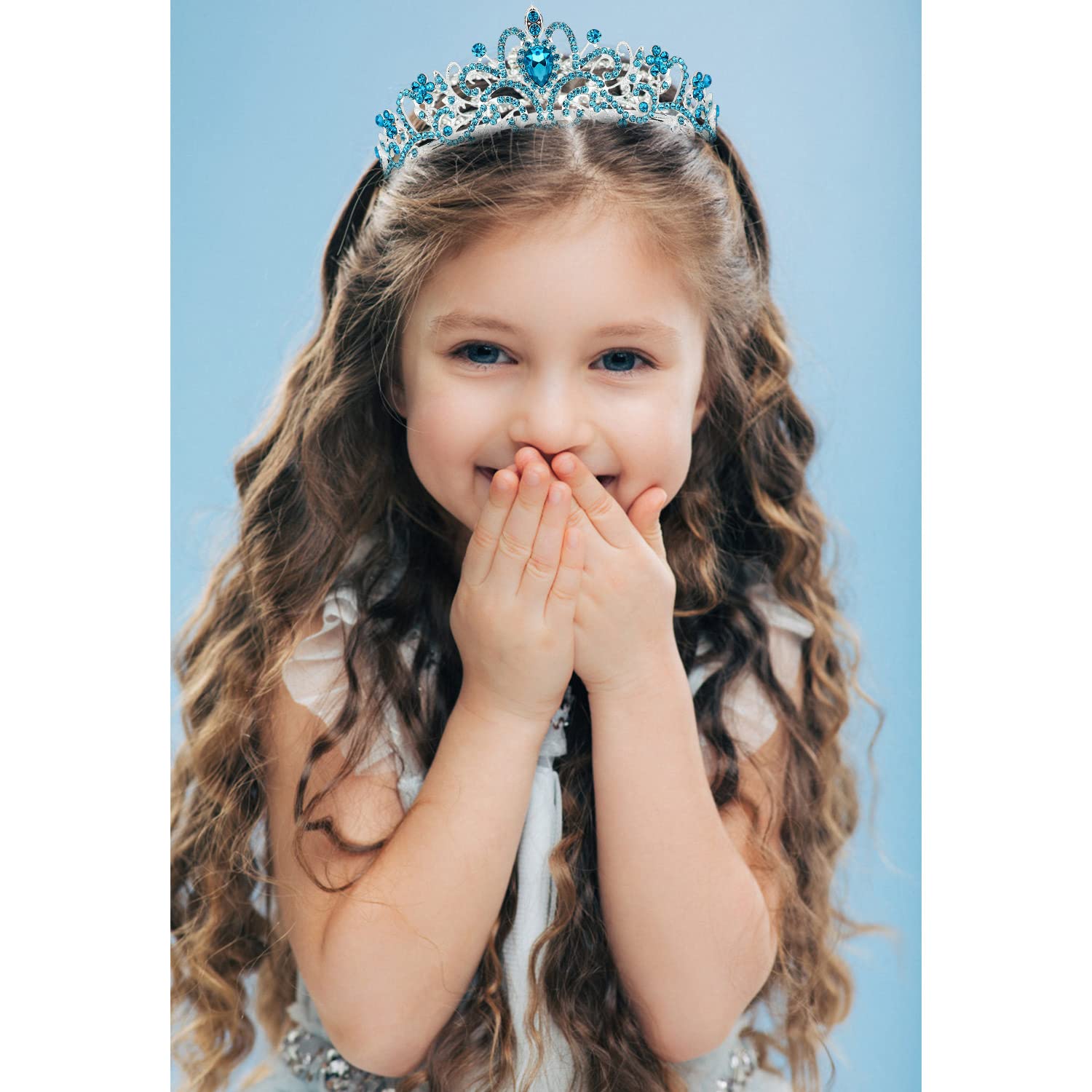 VELSCRUN Birthday Tiaras for Women & Girls - Sparkling Princess Crown Headband with Sash - Elegant Birthday Party Accessories & Decorations for Women's Birthday, Bachelorette, Bridal Showers & Special Celebrations