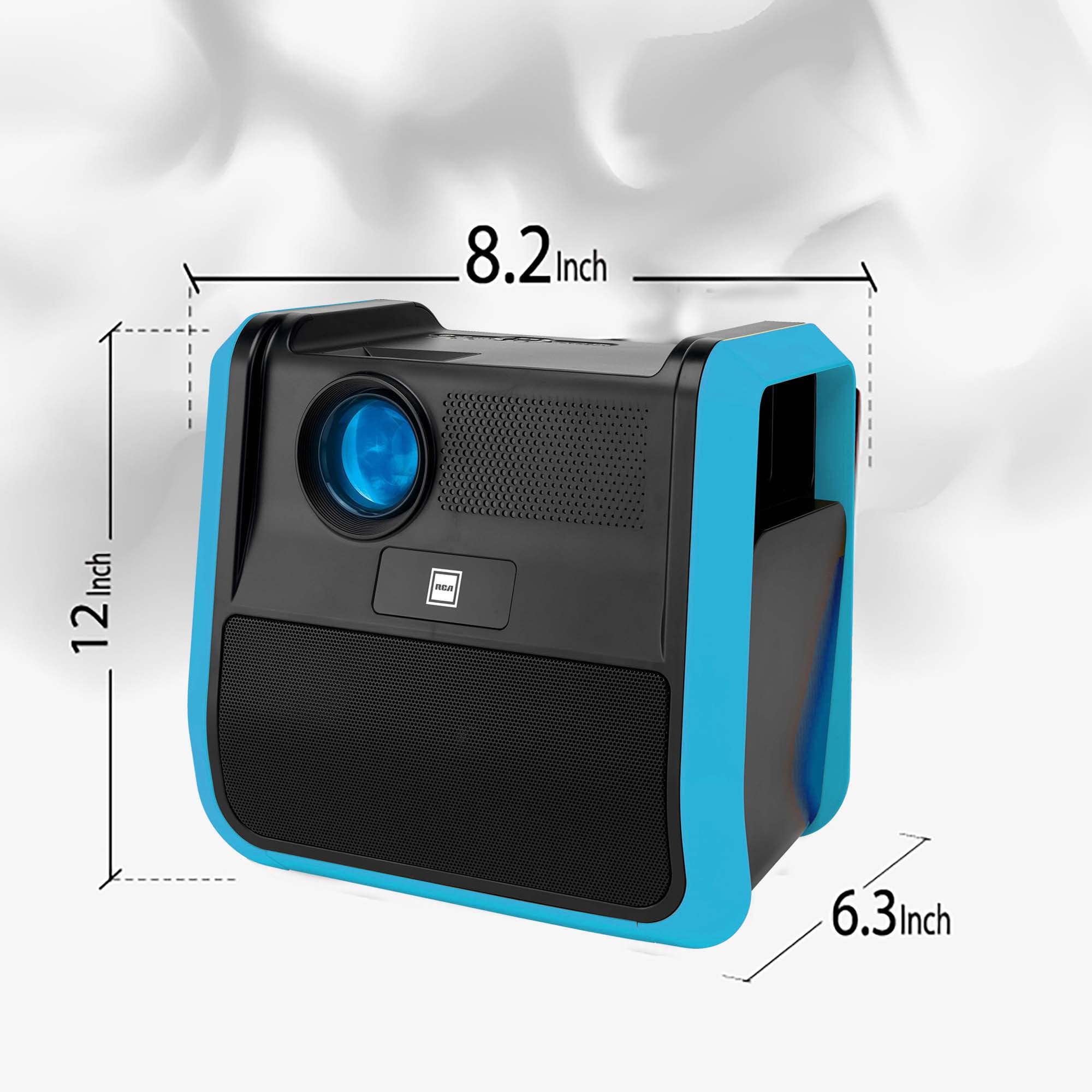 RCA RPJ060 Portable Projector with Built-in Rechargeable Battery & Speakers - 2.5 Hours Playtime - Wireless Home Theater for Outdoor Movies, Gaming & Presentations - Compatible with Phone, Fire Stick & PC - Perfect for Camping, Backyard Parties & Business Meetings