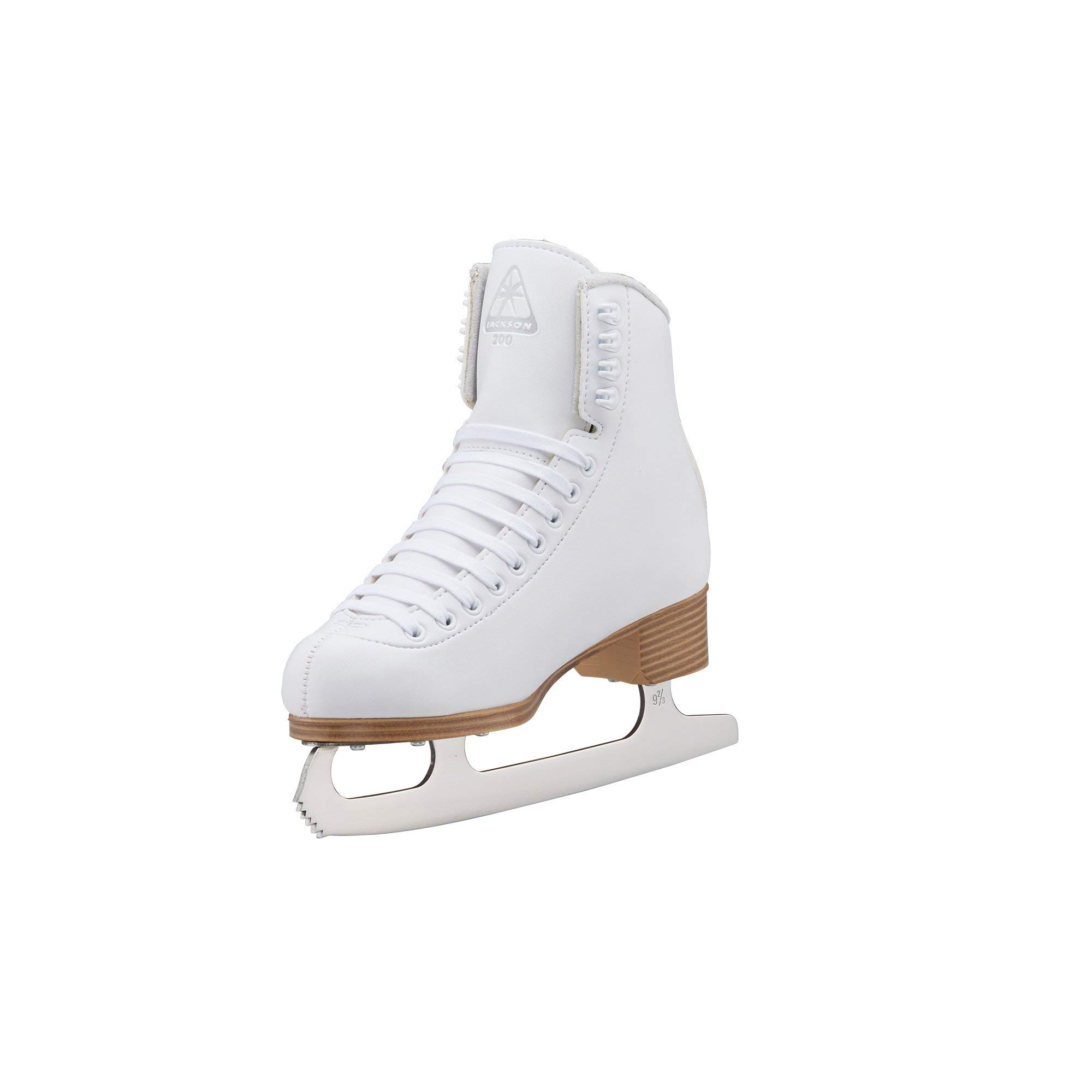 Jackson Classic 200 Women's Figure Skates - Size 7 Medium Width Ice Skating Shoes for Girls & Women with Centipede Skate Guard - Perfect for Recreational Skating & Ice Rink Practice