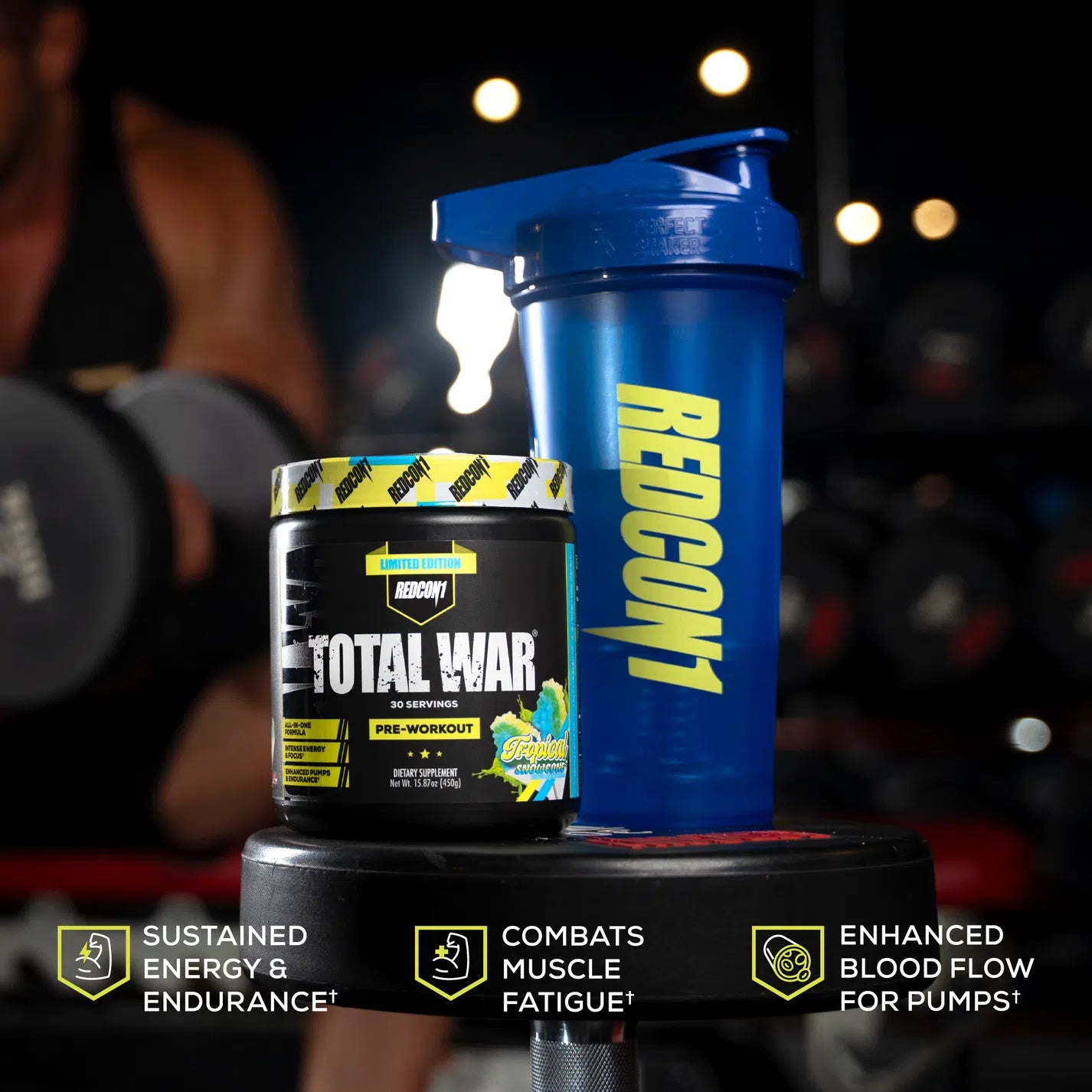 REDCON1 Total War Pre Workout Powder – Premium Energy & Focus Supplement for Intense Gym Sessions & Bodybuilding