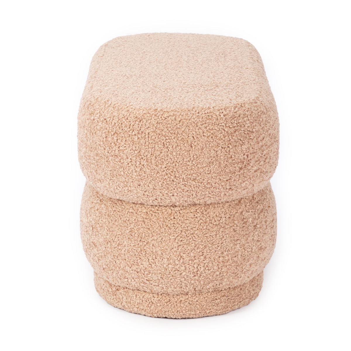 Astrid Faux Fur Ottoman - Soft and Plush Footrest Pouf, Stylish Living Room Decor for Cozy Home, Perfect for Bedroom, Lounge, and Nursery