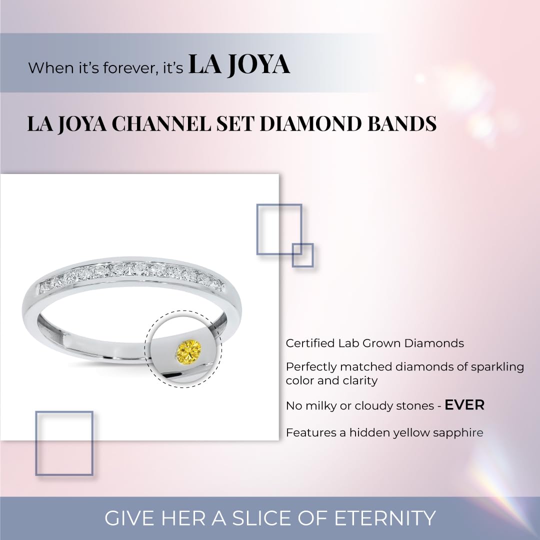 Lab Grown Diamond Wedding Rings for Women - 10K Yellow, White & Rose Gold Certified 1/6-1/2 Carat Channel Set Diamond Bands | Elegant Anniversary & Wedding Jewelry for Her | Perfect for Proposals, Engagements & Special Occasions