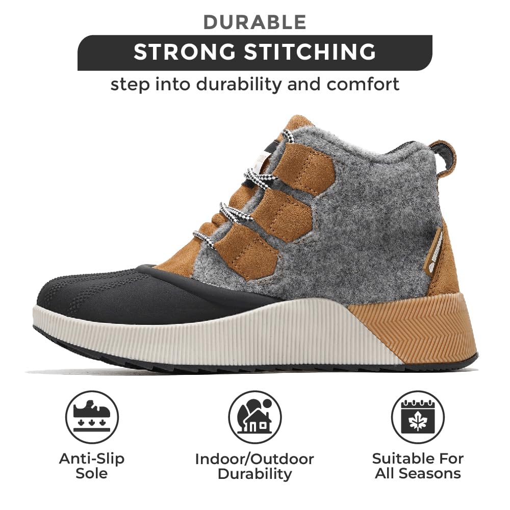 Women's Waterproof Winter Boots with Memory Foam - Non-Slip Snow Boots for Cold Weather | Comfortable & Warm Women's Shoes for Outdoor Activities, Hiking & Snowy Days