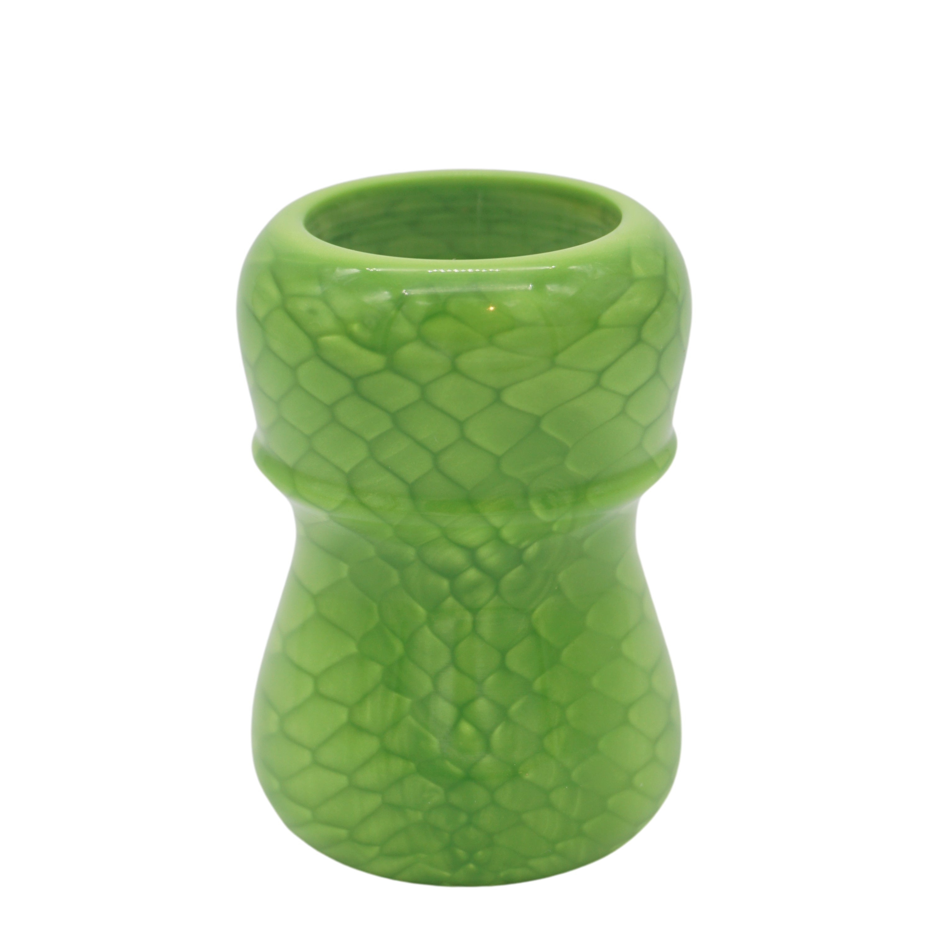 Premium Handmade Green Snakeskin Shaving Brush Handle - Fits 24mm & 26mm Knots - Perfect for Wet Shaving, Grooming Kits & Luxury Bathroom Accessories