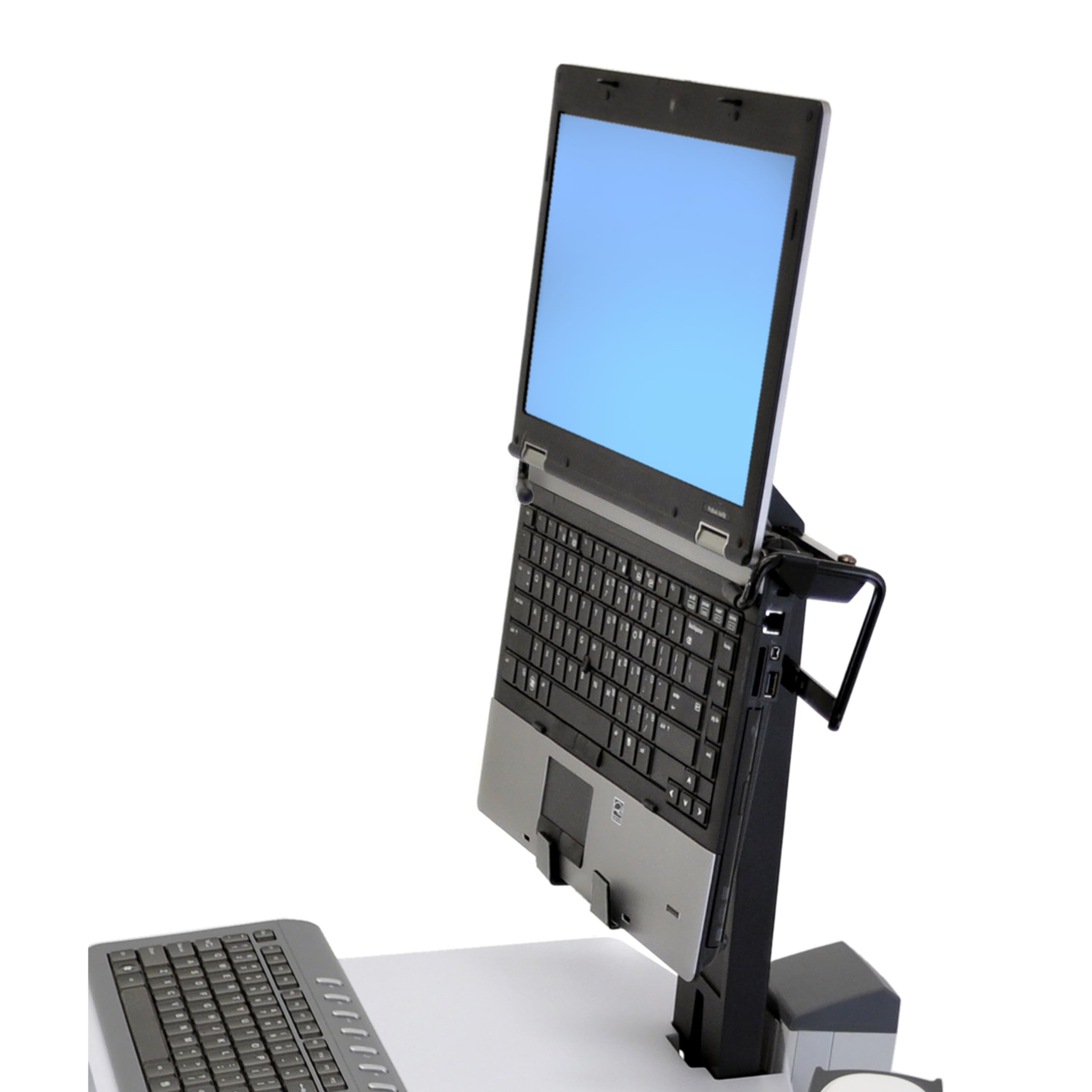 Ergotron Vertical Laptop Holder Kit - Compatible with Neo-Flex Rolling Laptop Cart | Space-Saving Desktop Organizer for Office, Classroom & Home Workspace