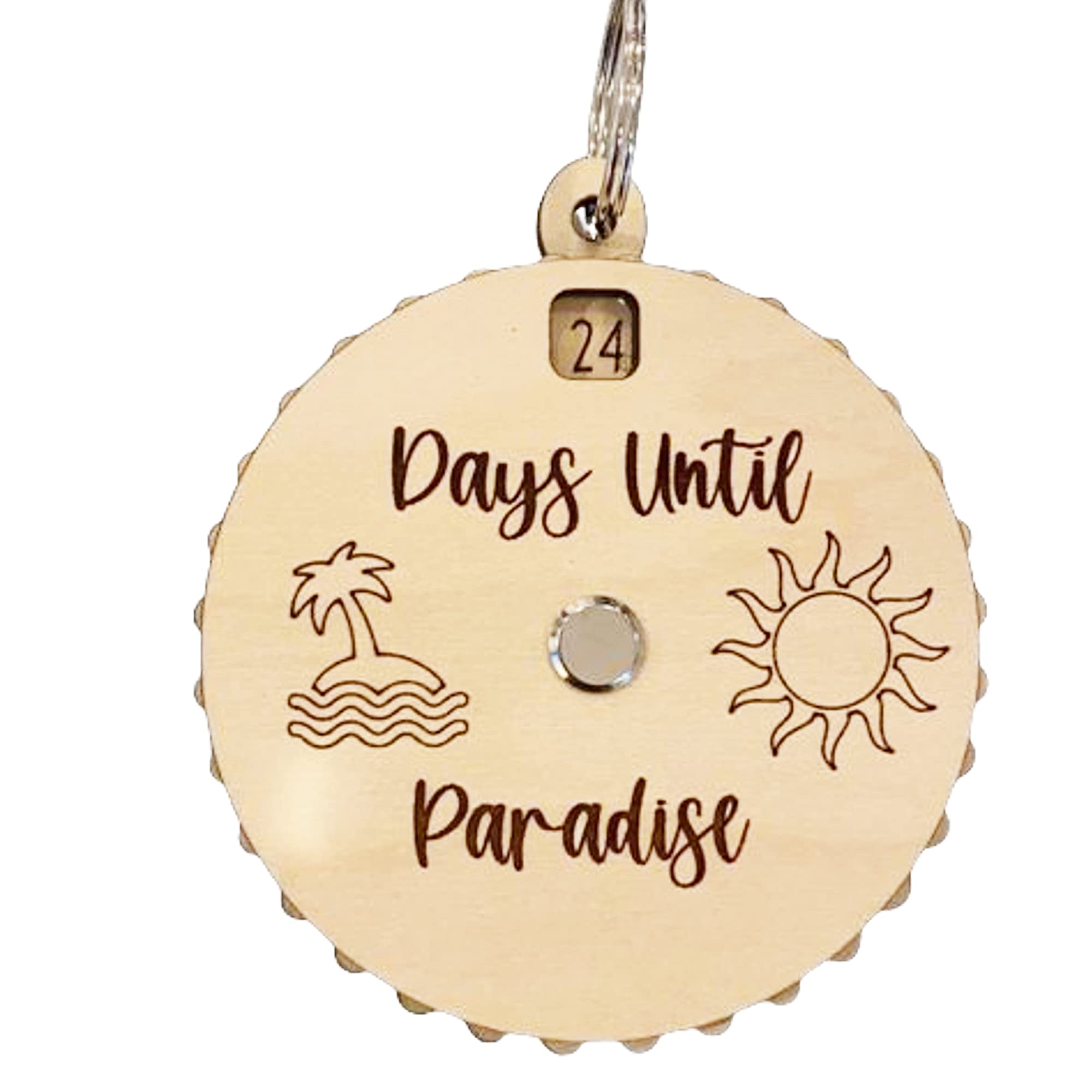 Paradise Countdown Spinner Keychains - Stress Relief Fidget Toy for Office, School, Travel & Anxiety Management