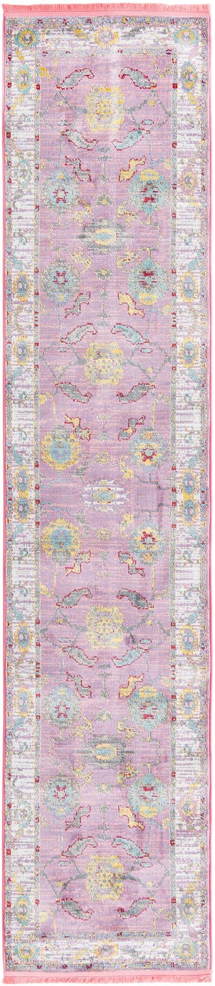 Paragon Collection 12 Ft Runner Rug - Soft Medium-Pile Pink Carpet for Hallway & Entryway | Durable Non-Slip Living Room & Bedroom Floor Mat