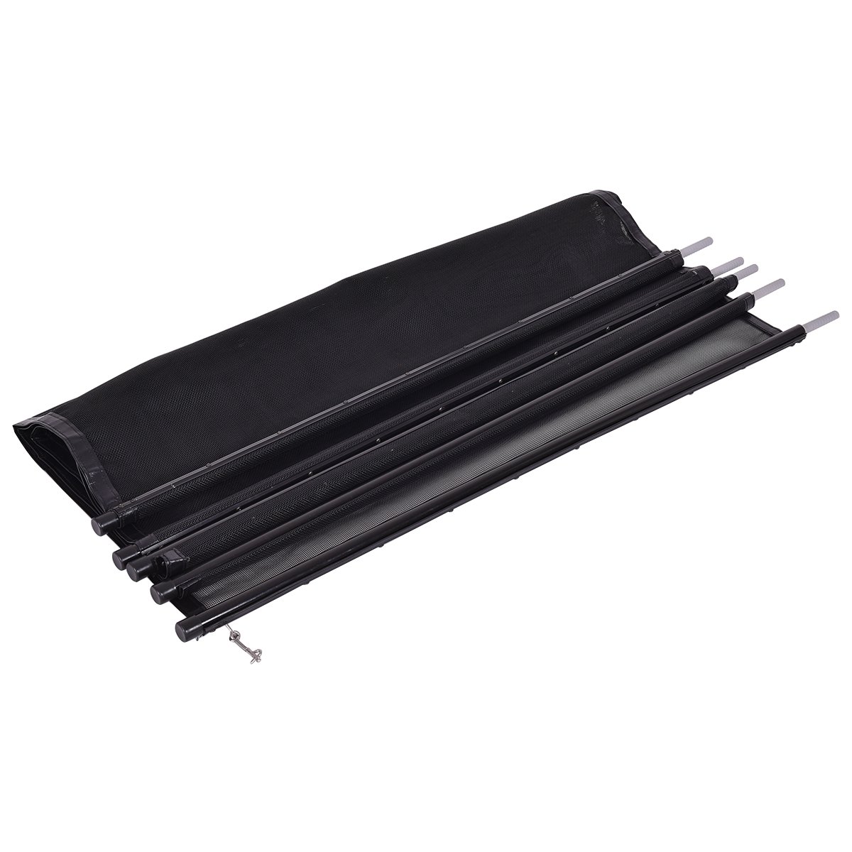 **Giantex 4ft x 48ft Black In-Ground Pool Safety Fence - Easy DIY Installation Mesh Barrier for Swimming Pools | Perfect for Backyard, Family, and Pet Safety**