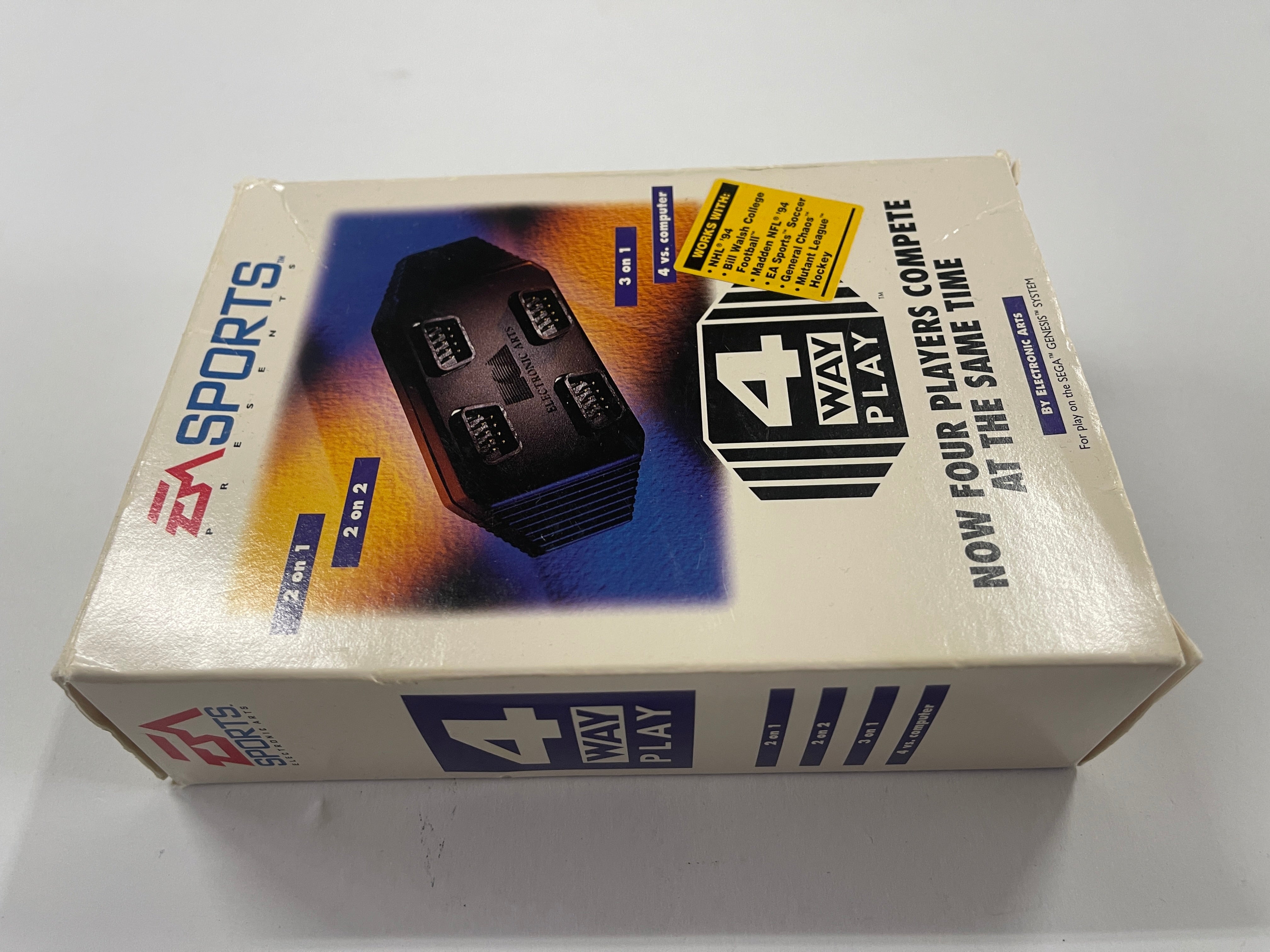 EA Sports 4 Way Play Attachment Complete in Box - Multiplayer Gaming Adapter for Classic Consoles - Perfect for Retro Gaming Parties and Family Game Nights