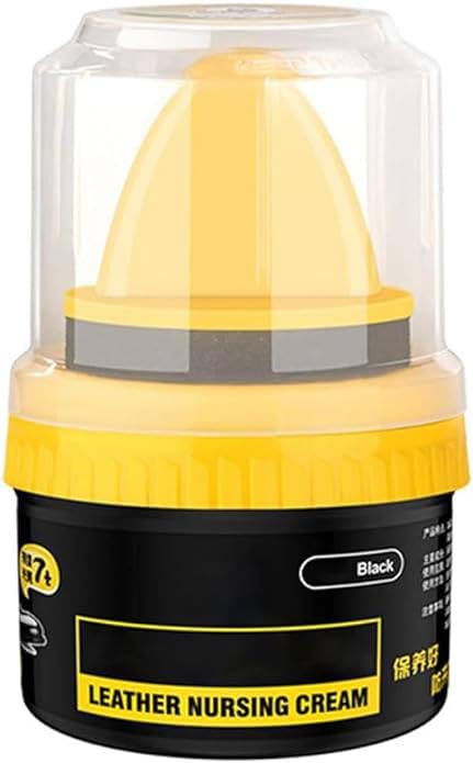 Premium ZEVON Leather Shoe Polish & Repair Cream - Natural Shoe Shine Liquid for Leather Protection Against Scuffs & Scratches - Includes Sponge Applicator - Ideal for Dress Shoes, Boots & Leather Accessories (Black)