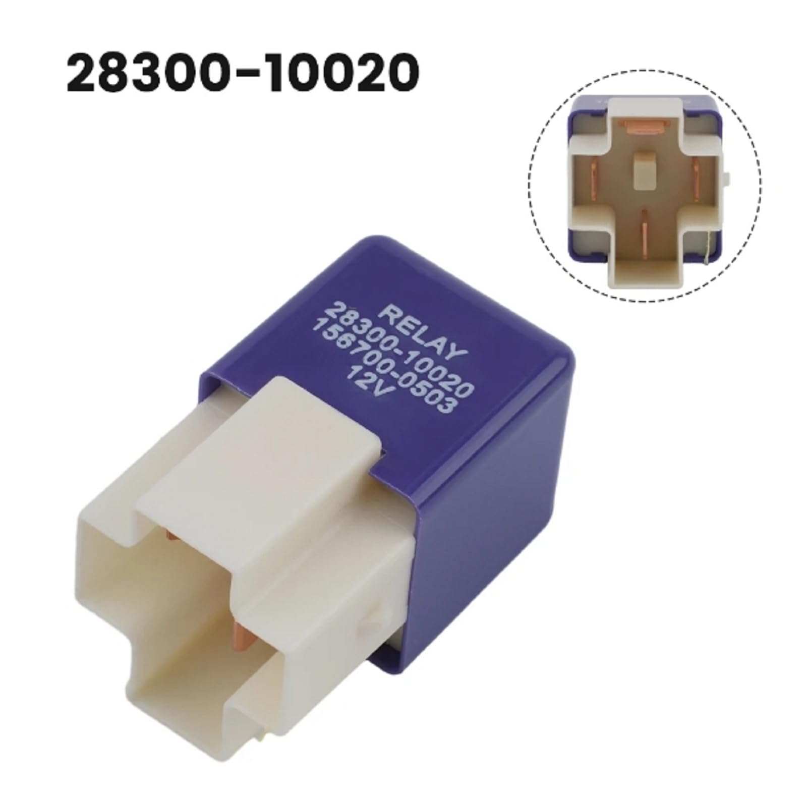 28300-10020 156700-0503 4 Pin Starter Relay Replacement for Toyota Tundra, Solara, Highlander, Corolla, Camry, Avalon, 4Runner, Echo, Tacoma, Sienna & Lexus SC430, SC300, RX300, LS430, LS400, ES300 - Perfect for Engine Starting System Repair and Maintenance