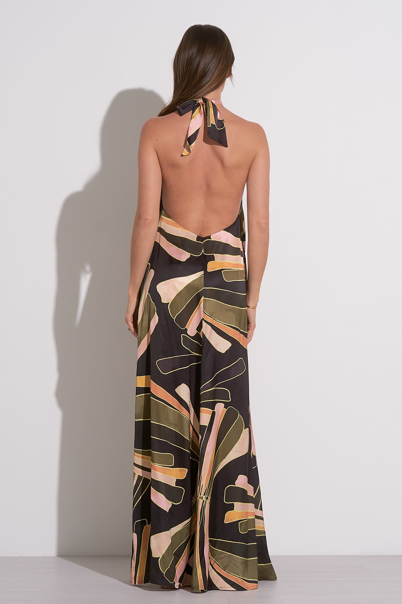 Leigh Halter Maxi Dress for Women - Flowy Summer Beach Dress with Side Slit, Boho Chic Long Dress for Vacation, Party & Date Night