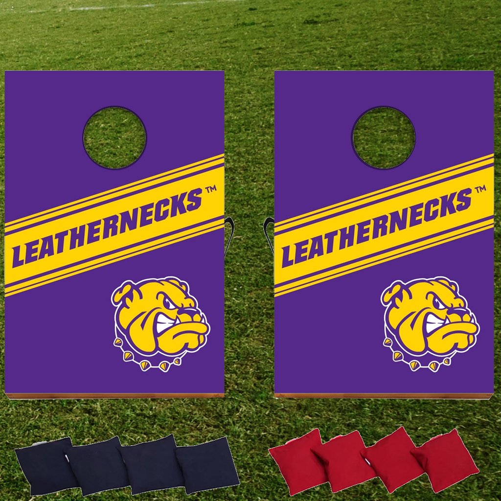 Western Illinois University Corn Hole Bag Toss Game Set - Premium Outdoor Lawn Game for Backyard Parties, Tailgating & College Events - VictoryStore Gift Games