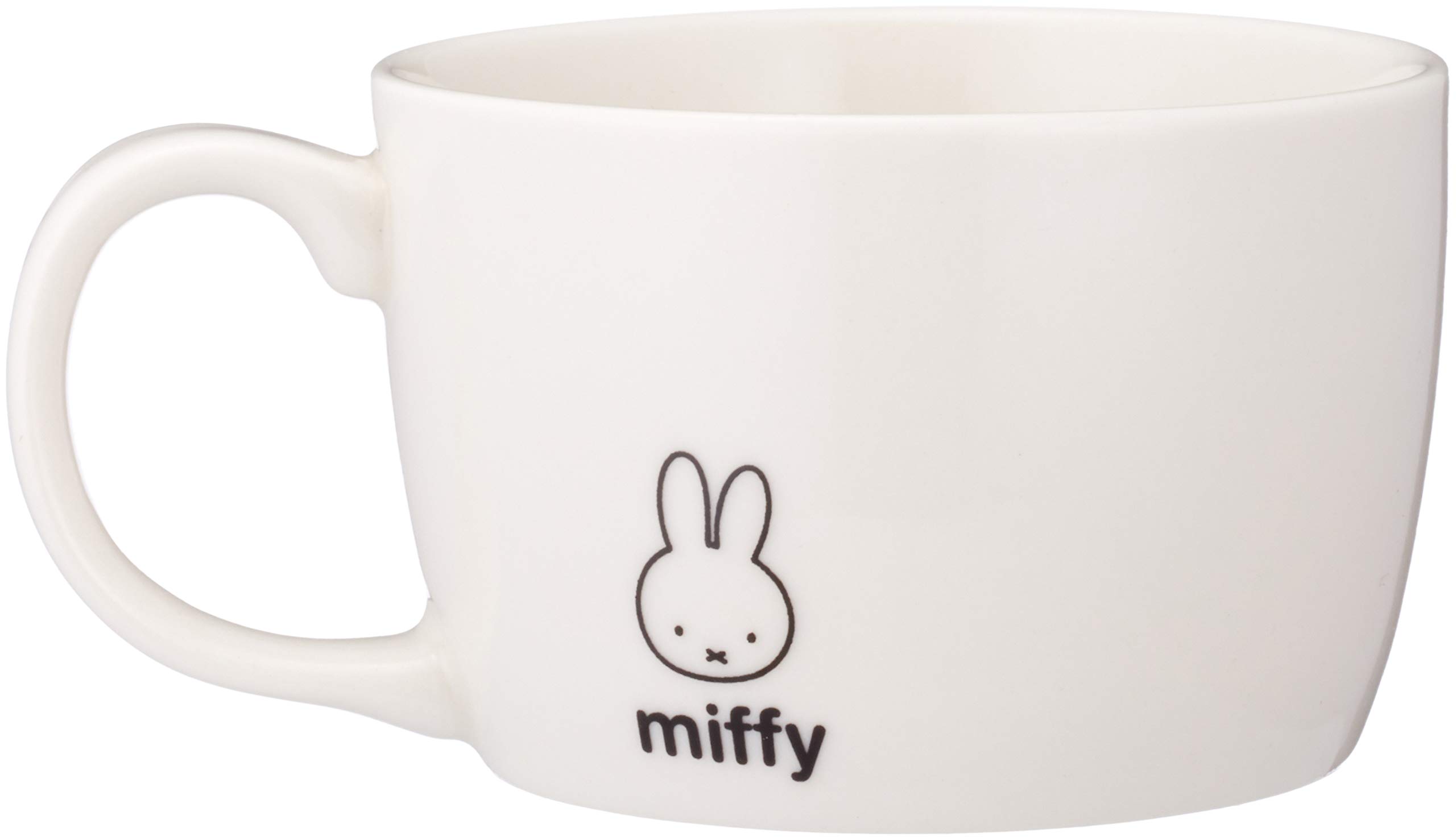 Miffy Simple Face Mug - 8.1 oz (230ml) White Ceramic Tea Cup | Microwave & Dishwasher Safe | Cute Japanese Dishware for Coffee, Tea & Hot Drinks | Perfect Gift for Kids & Anime Lovers