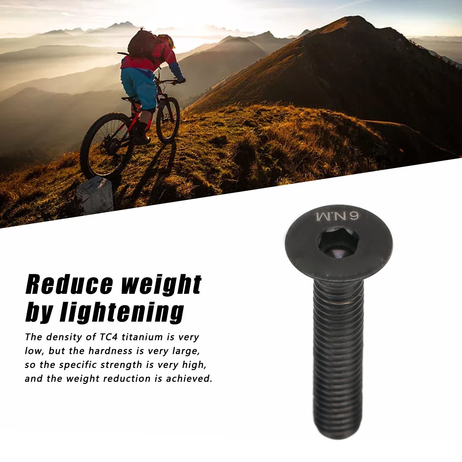 **Keenso M6x30mm Titanium Alloy Bike Stem Bolt - High-Strength Headset Cap Screw for Bicycle Repair & Maintenance | Perfect for MTB, Road & Commuter Bikes**