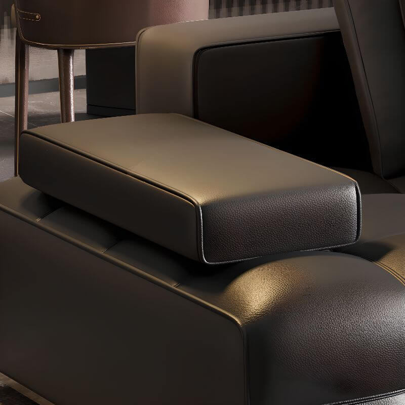 L Shape Sofa Chaise with Button Tufted Back - Right Hand Facing Modern Sectional Couch in Black | Perfect for Living Room, Home Theater & Small Spaces