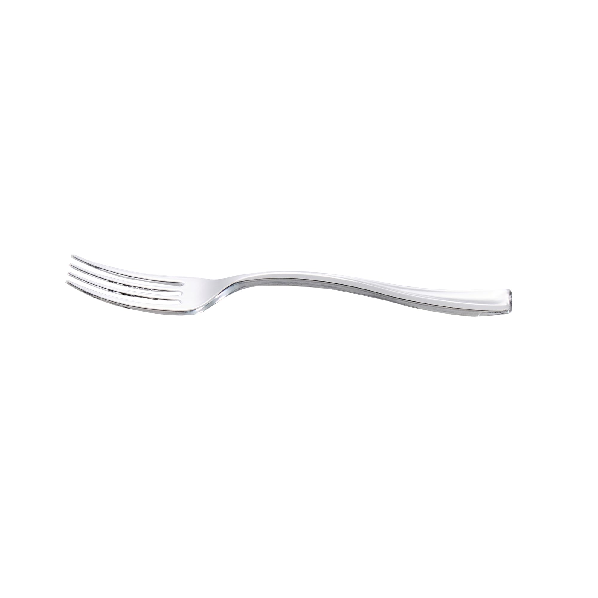 500 Disposable 4 Inch Mini Forks - Heavy-Duty Silver Plastic Appetizer Forks for Hors D'oeuvres, Desserts & Samples | Perfect for Parties, Weddings, Catering & Events (Bulk Pack)
