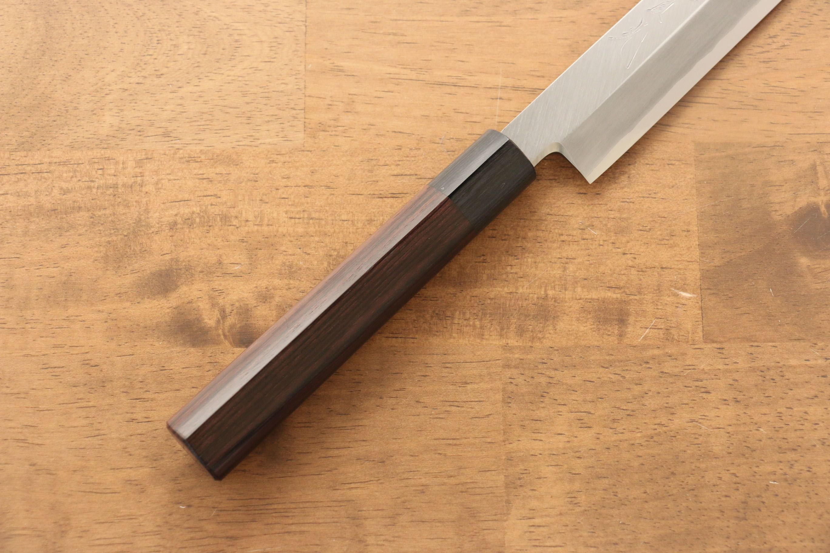 Premium Jikko Silver Steel No.3 Yanagiba Sushi Knife 270mm with Exquisite Shitan Handle - Perfect for Sushi Chefs & Japanese Cuisine Preparation