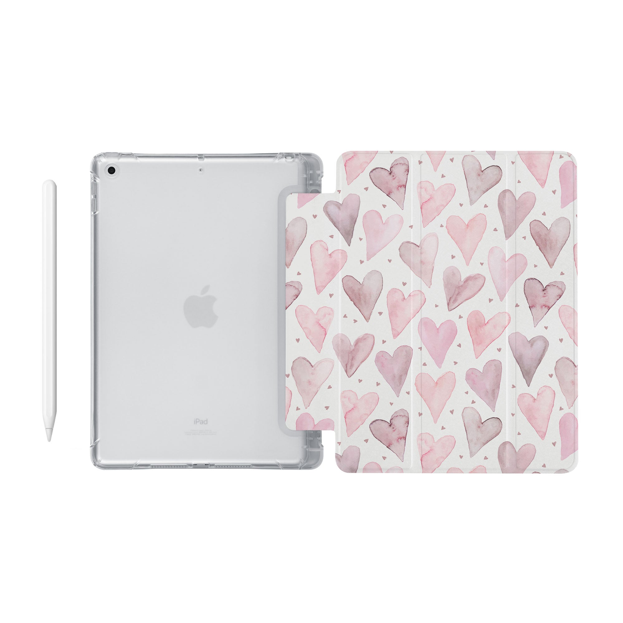 iPad See-Through Case - Slim Transparent Protective Cover for iPad Air/Pro/Mini - Perfect for Work, Travel & Everyday Use