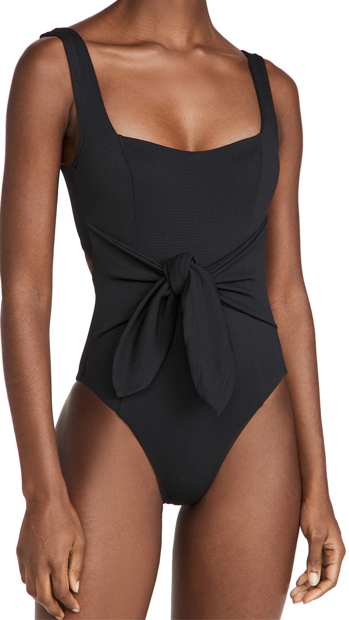 L*Space Balboa One-Piece Swimsuit - Classic Black Size 6 | High Waisted Retro Bathing Suit for Women | Perfect for Beach Vacations, Pool Parties & Summer Getaways