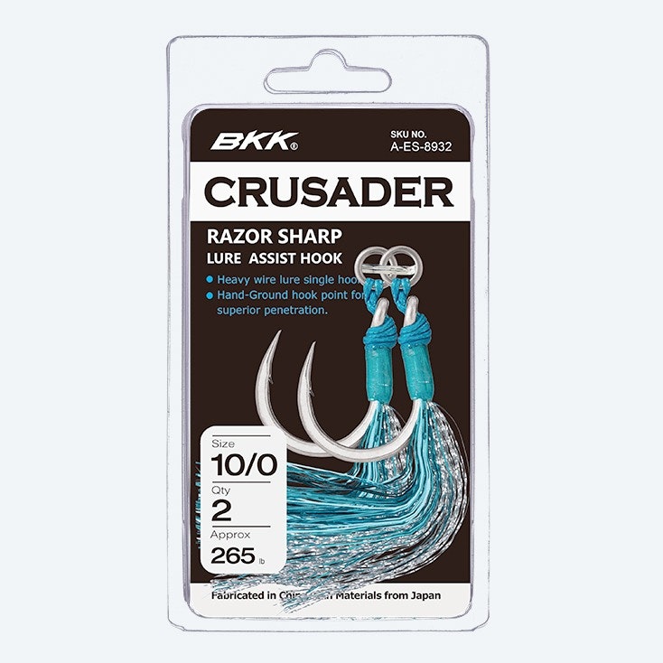 BKK Crusader Assist Hook - High Strength Fishing Hook for Saltwater & Freshwater - Perfect for Deep Sea Fishing, Trolling, and Big Game Angling
