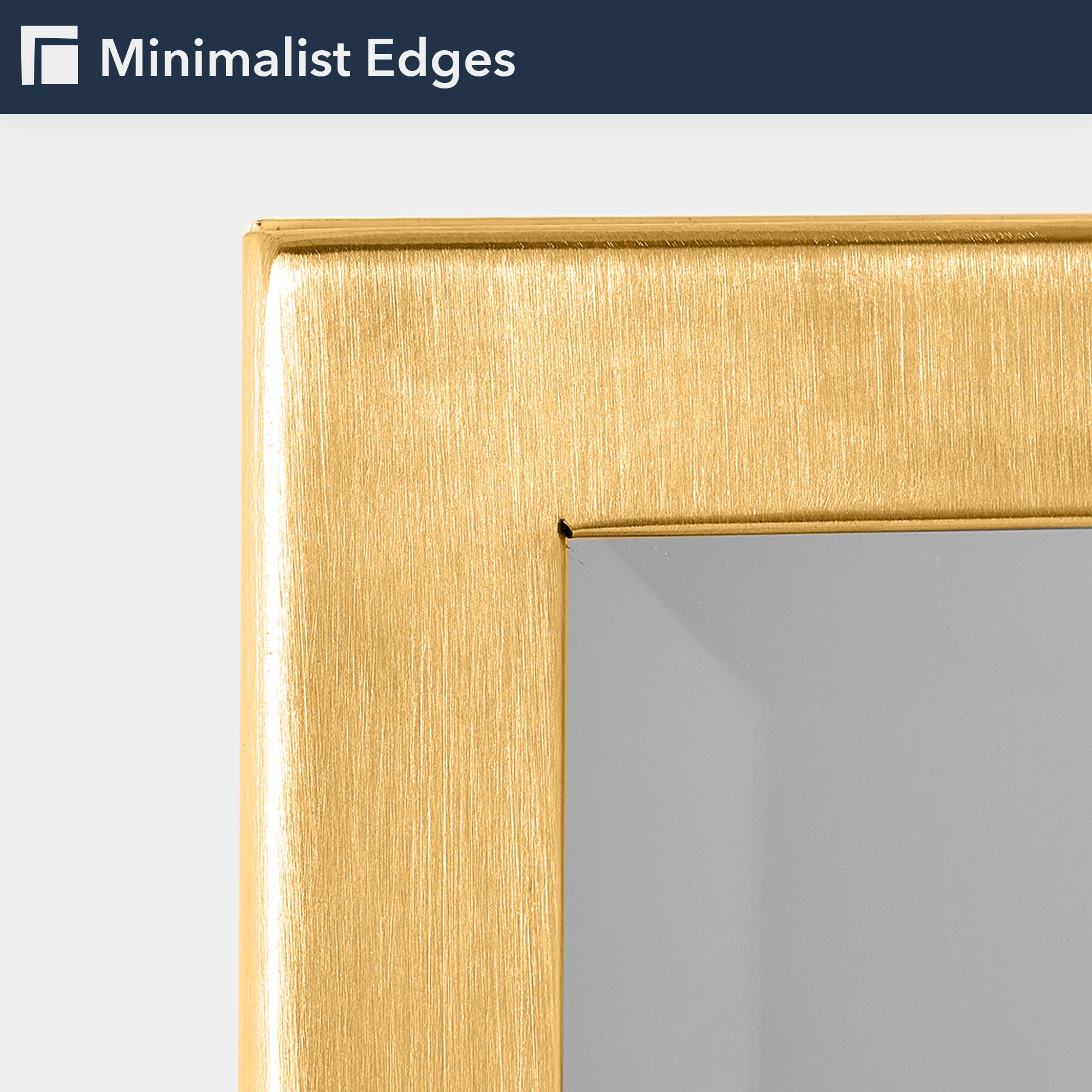 Head West Brushed Gold Recessed Medicine Cabinet with Beveled Mirror - 16