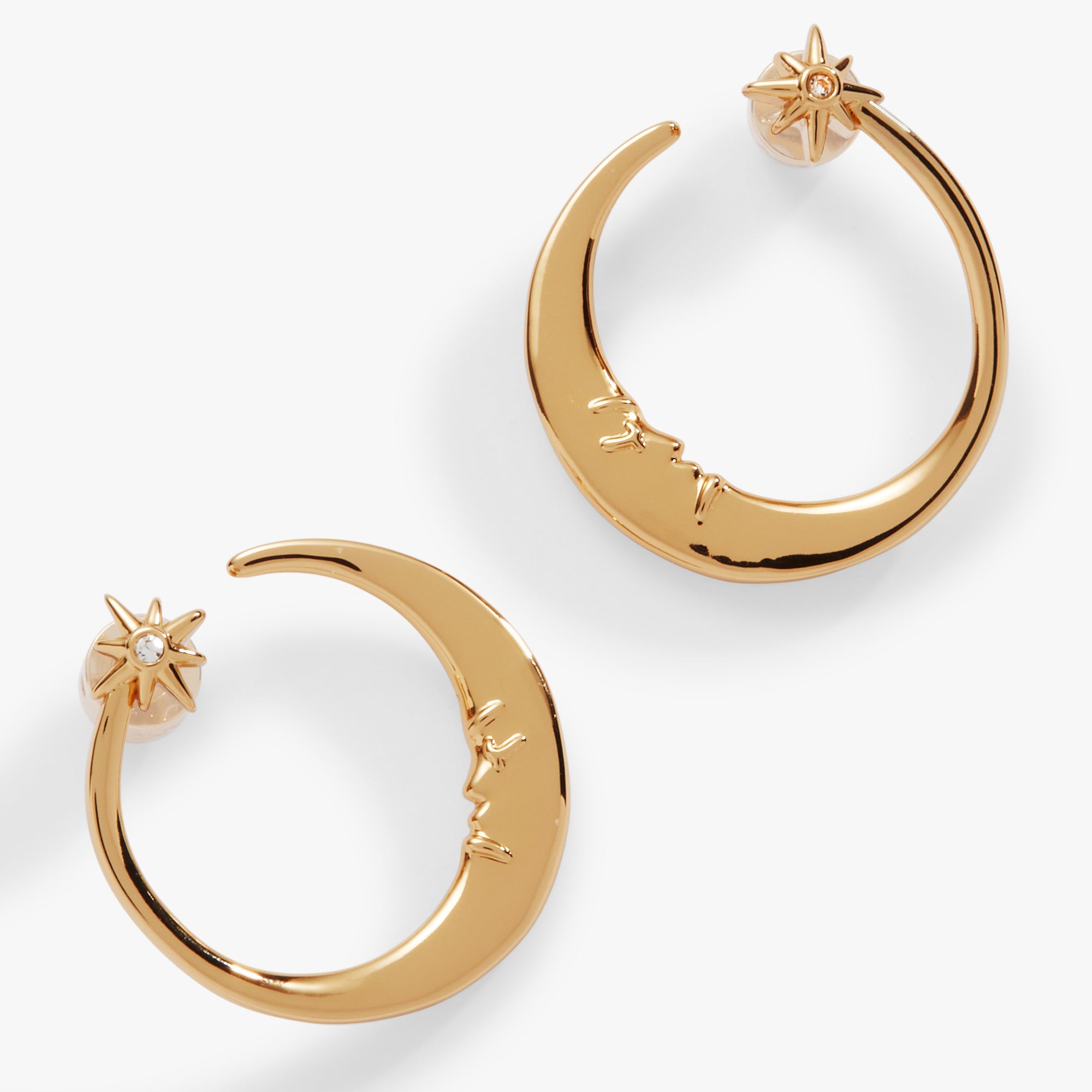 Crescent Moon Hoop Earrings for Women - Sterling Silver Dainty Boho Jewelry - Perfect for Everyday Wear, Date Night & Festival Outfits