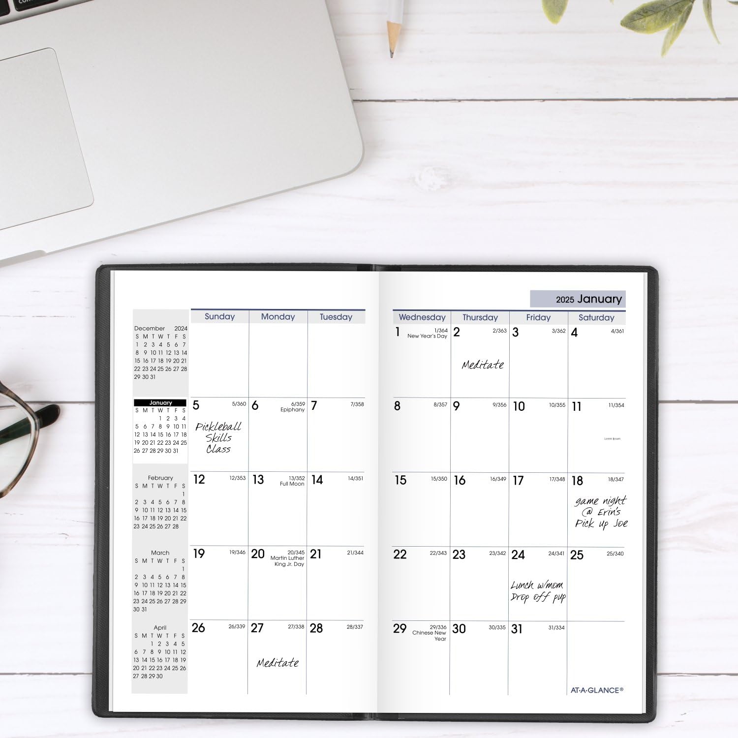 AT-A-GLANCE 2025 Monthly Planner - 3.5