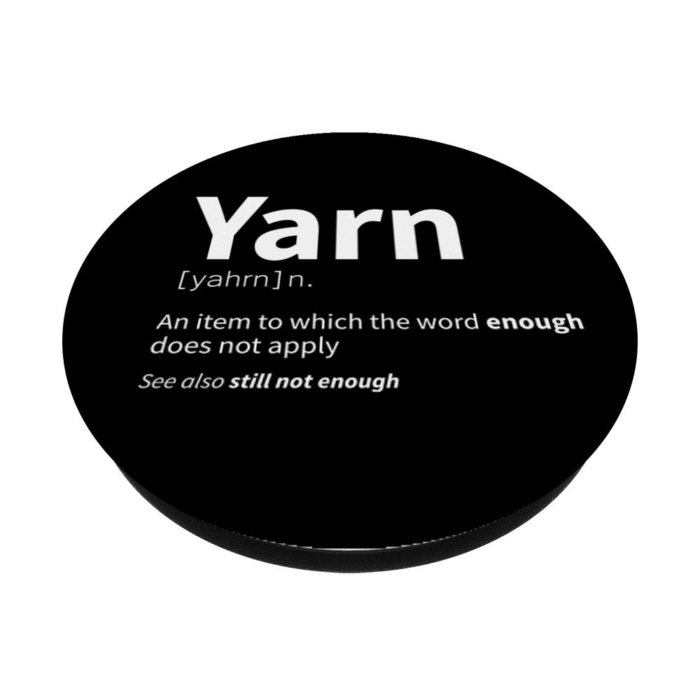 Funny Yarn Definition Gift For Women - Knitting & Crochet PopSockets PopGrip | Swappable Phone & Tablet Grip | Perfect for Crafters, Knitters & Yarn Lovers (Great Gift Idea for Birthdays & Holidays)