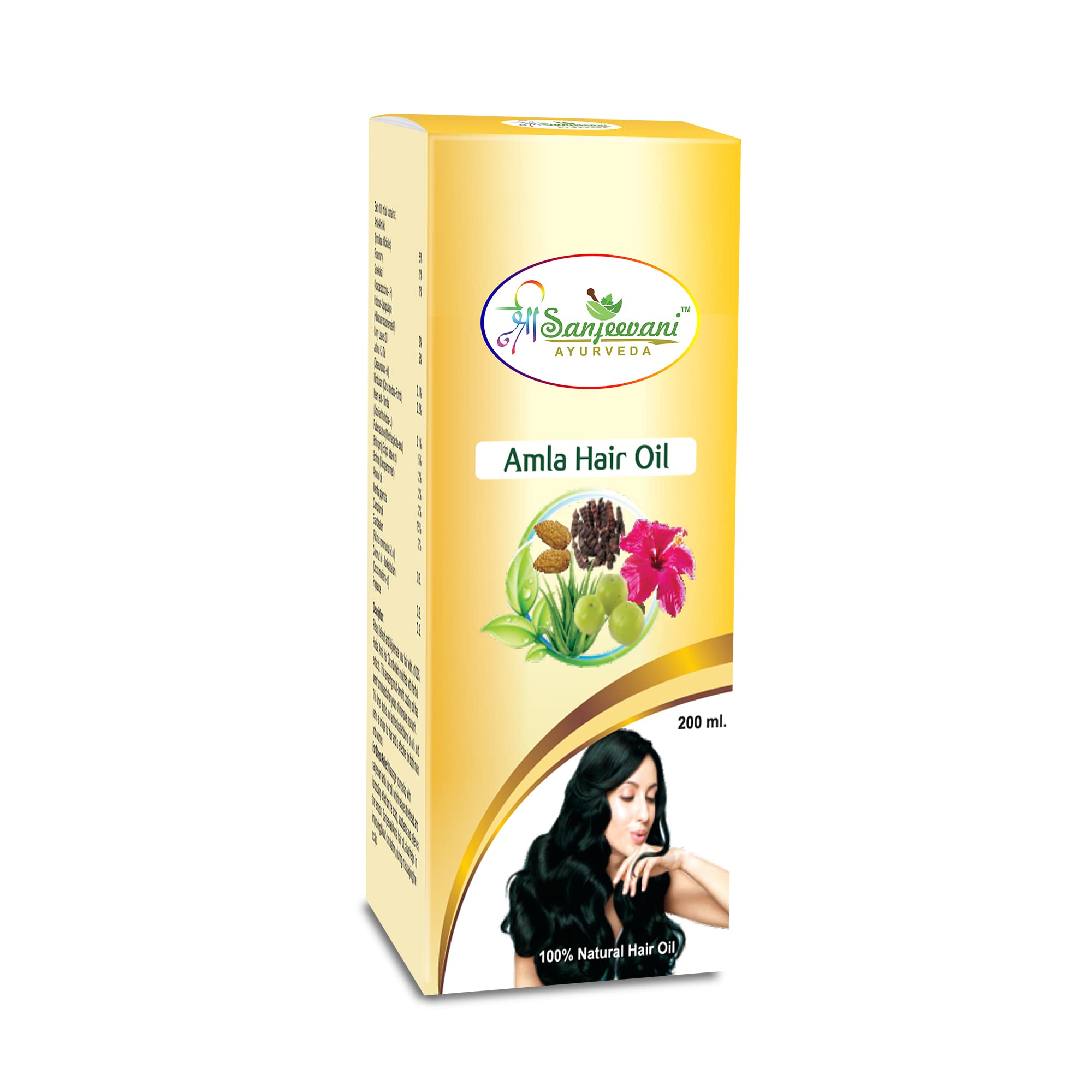 SHREE SANJEEVANI AMLA HAIR OIL - 100% Natural Ayurvedic Hair Growth Treatment for Dry, Damaged Hair - Promotes Thickness & Shine - Perfect for Daily Scalp Massage & Hair Care Routine