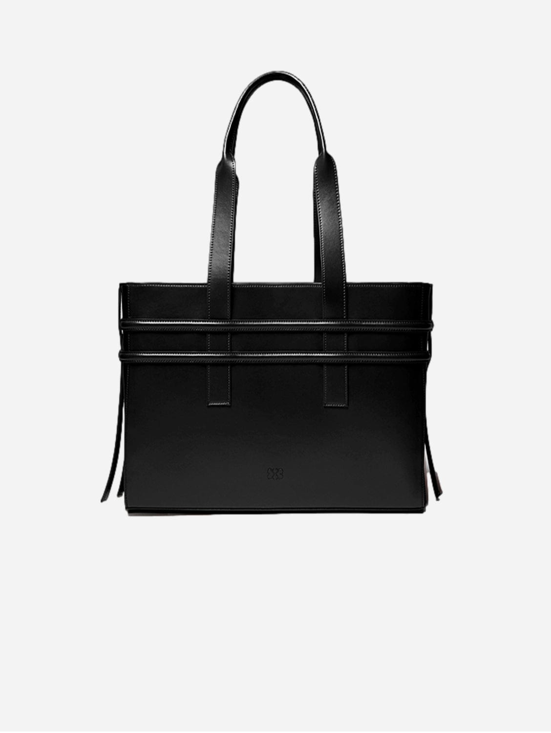 Hedy Vegan Italian Grape Leather Tote Bag - Eco-Friendly Women's Shoulder Bag for Work, Travel & Shopping | Stylish Onyx Black Handbag