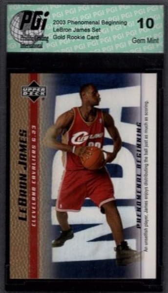 LeBron James 2003 Upper Deck Gold Phenomenal Beginning Rookie Card PGI 10 #15 - Rare Collectible for NBA Fans & Sports Memorabilia Enthusiasts - Perfect for Display, Investment, and Gifts