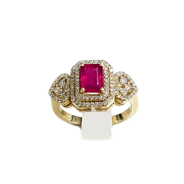 14K Yellow Gold Ruby Ring for Women - Elegant & Durable Jewelry Gift for Anniversary, Birthday, or Valentine's Day