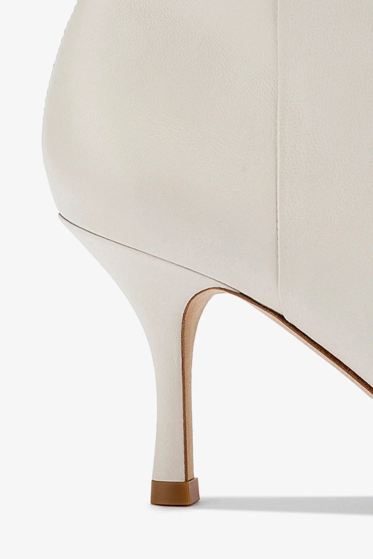 Ivory Leather Mini Kate Boots - Women's Fashion Ankle Boots for Casual Wear & Office Outfits