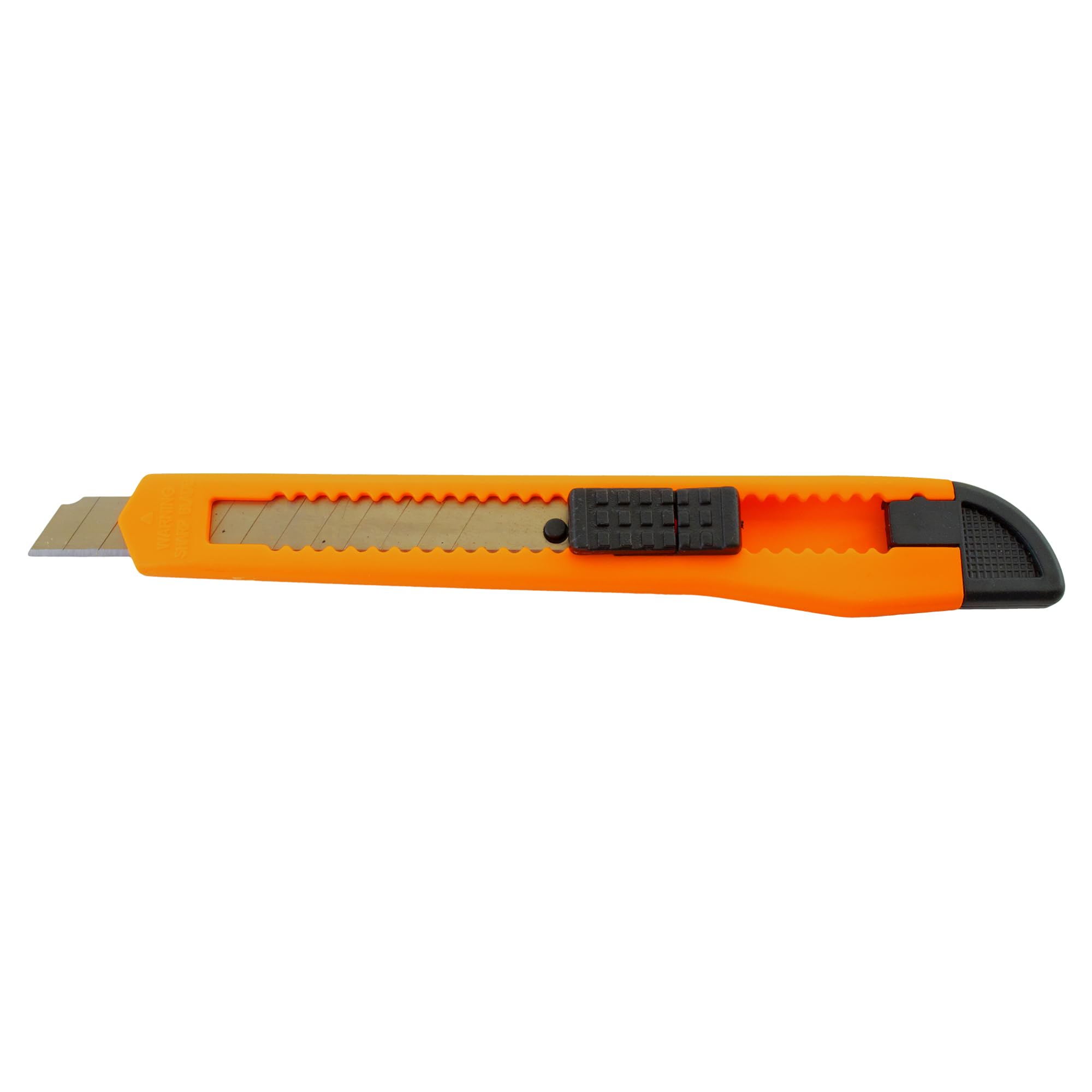 5-Pack Small Neon Orange Utility Knives with Snap-Off 9MM Blades - Heavy Duty Box Cutters for Warehouse, Office & DIY Projects