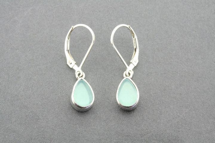 Blue Chalcedony Teardrop Earrings – Elegant Dainty Jewelry for Women – Perfect for Parties, Weddings & Everyday Wear