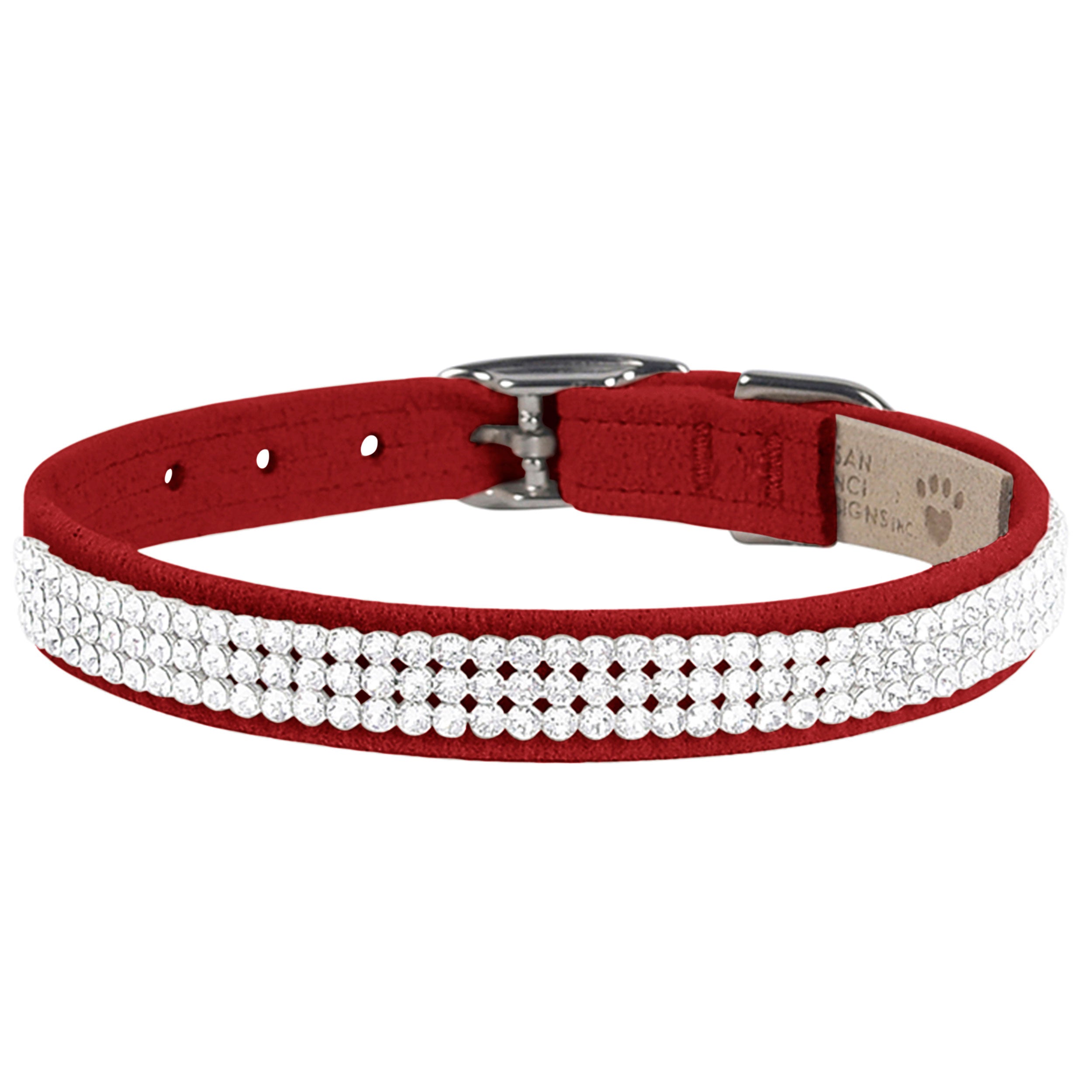 3 Row Giltmore Dog Collar - Durable Nylon Pet Collar with Metal Buckle for Small Medium Large Dogs - Perfect for Training, Walking, and Outdoor Adventures
