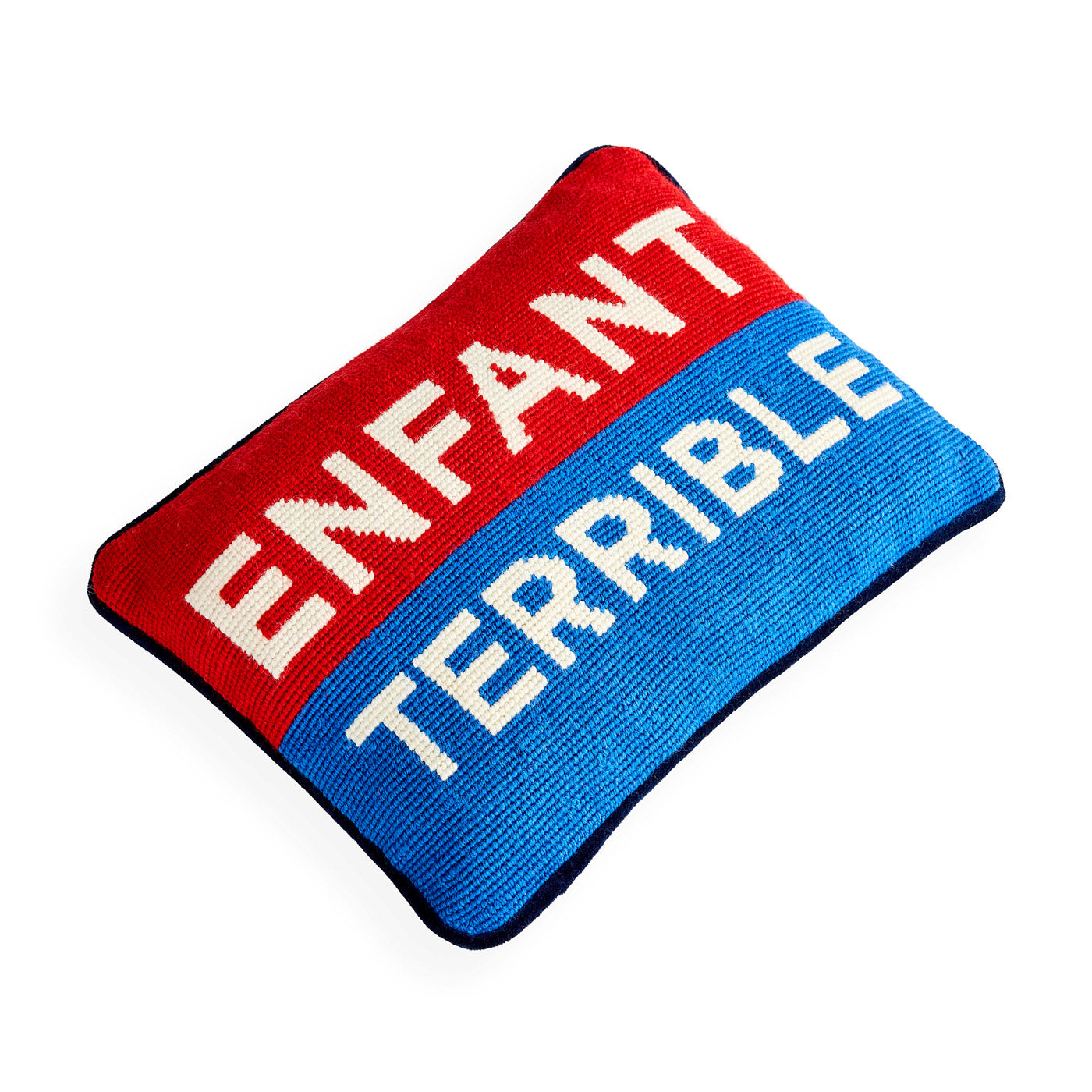 Enfant Terrible Needlepoint Pillow - Elegant Home Decor for Living Room, Bedroom & Nursery - Perfect Gift for Housewarming & Baby Showers