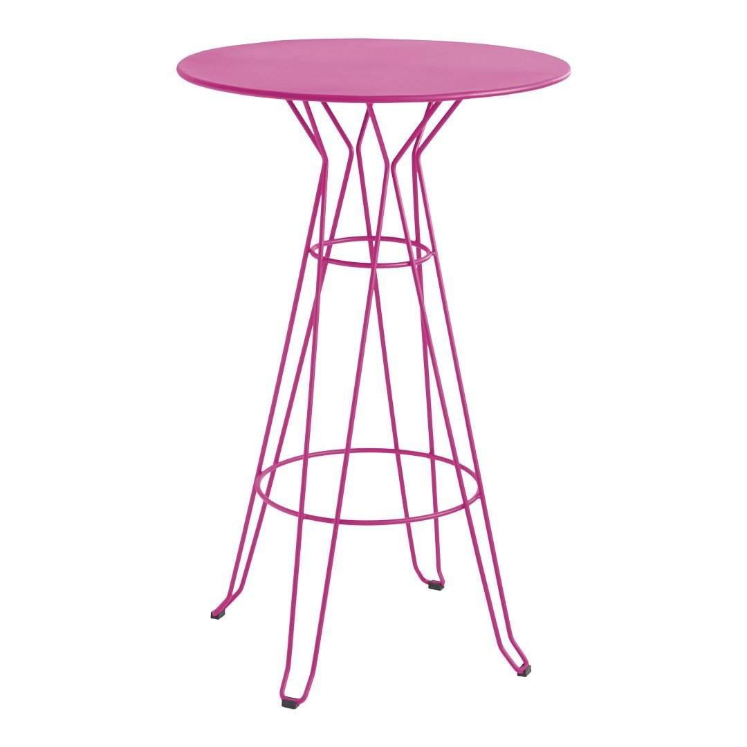 Round Bar Table for Patio & Outdoor Dining - 36 Inch Capri Height Adjustable Counter Table for Kitchen, Bistro, Cafe & Restaurant