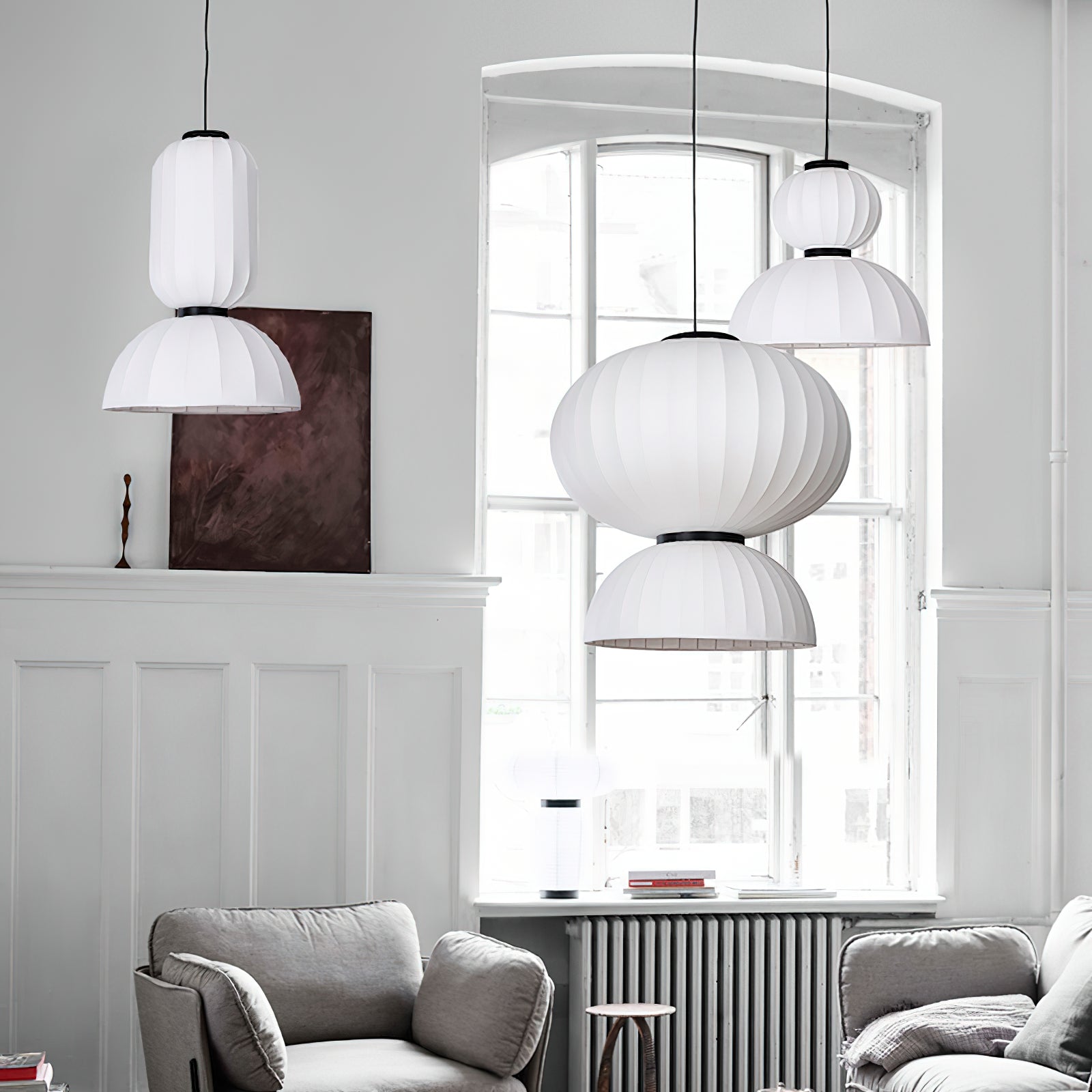 Luxury Mulberry Silk Agatha Pendant Light - Handmade Silk Chandelier for Dining Room, Bedroom & Living Room Decor | Elegant Boho Home Lighting Fixture